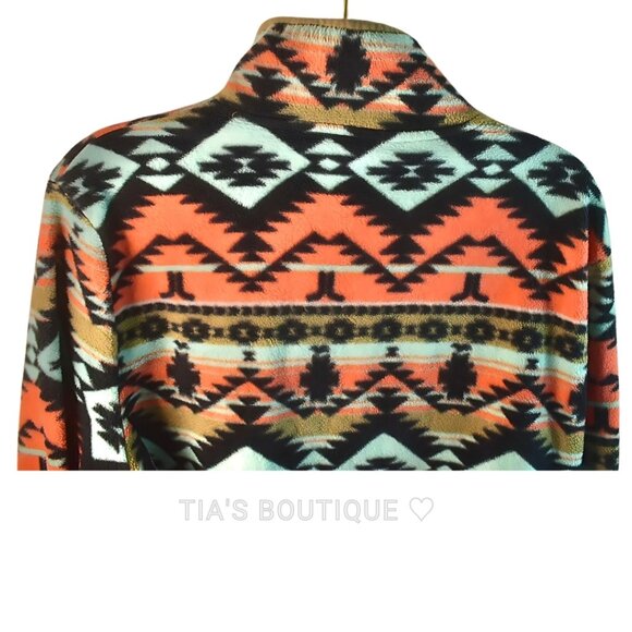 WESC Polar Fleece Jacket Unisex Southwest Aztec Full Zip Size Men’s M/ Women’s L - Picture 9 of 10